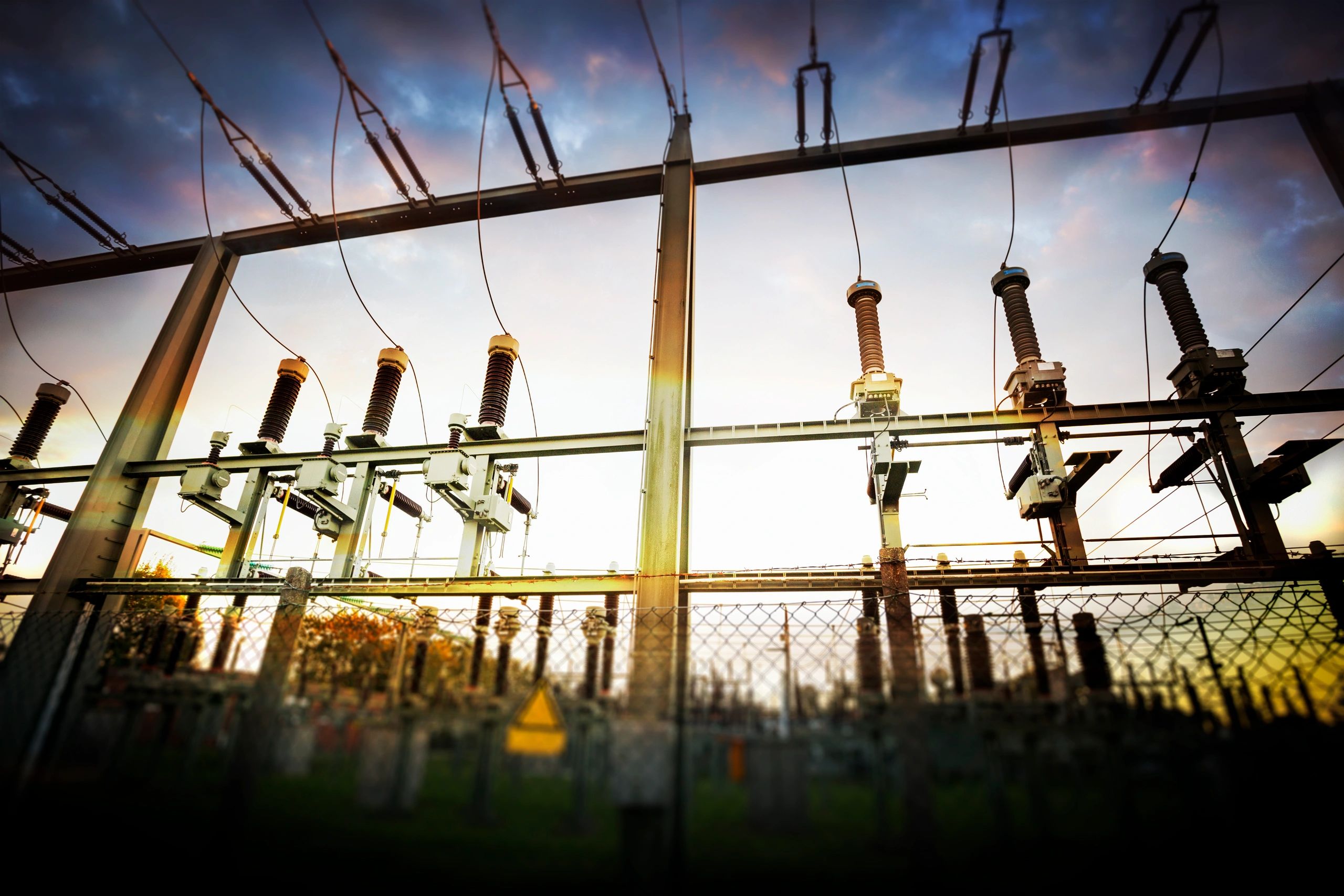 High voltage electrical equipment representing power infrastructure