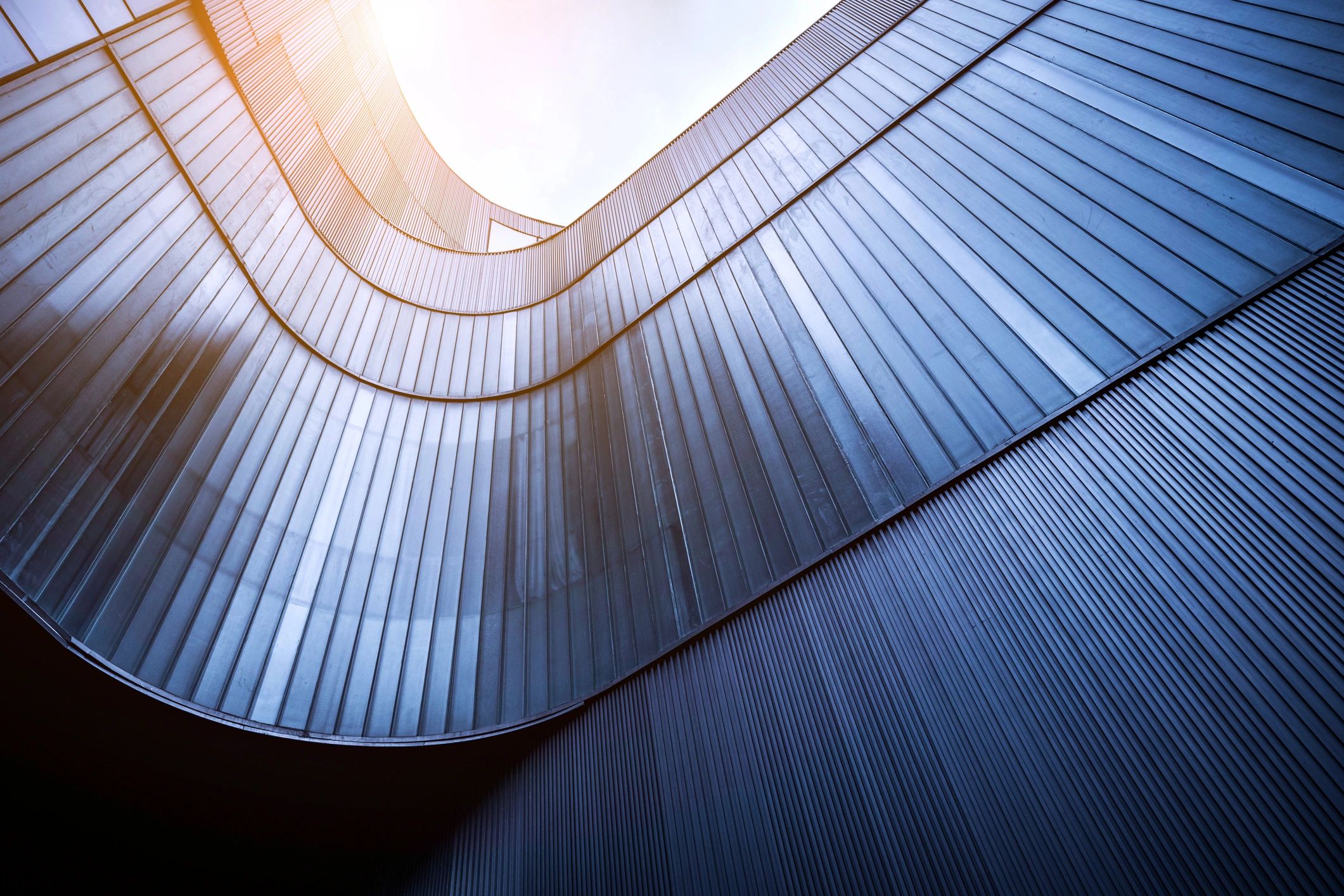 Modern commercial building exterior representing data center development